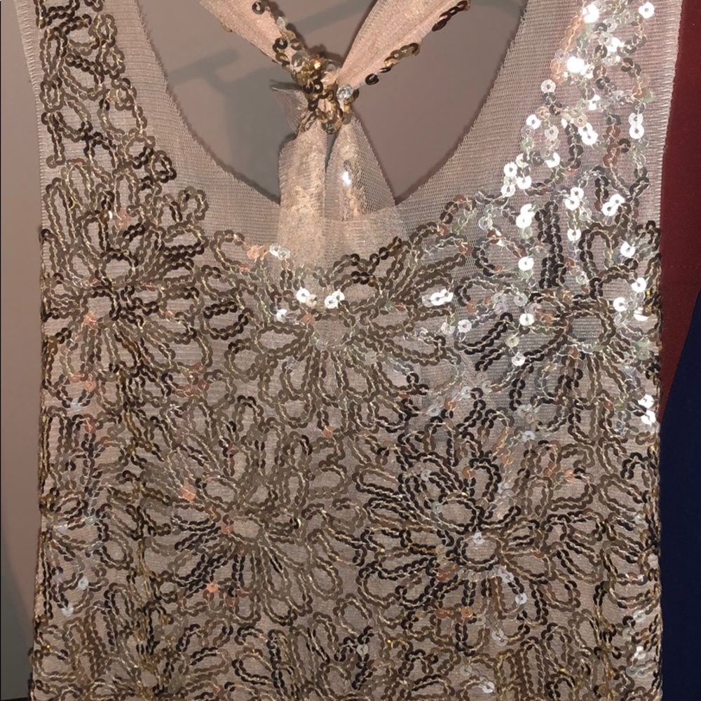 Gold sequin top